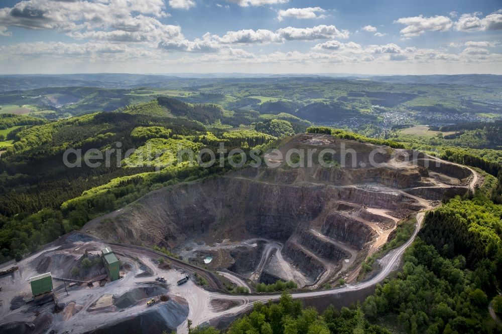 Aerial photograph Arnsberg - Quarry to Ebel in Arnsberg in the state North Rhine-Westphalia