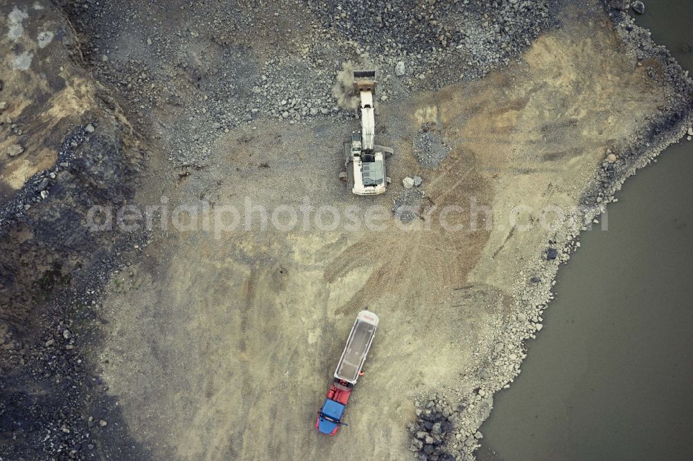 Aerial photograph Enspel - Quarry Mountain Restricted in Enspel in the state Rhineland-Palatinate