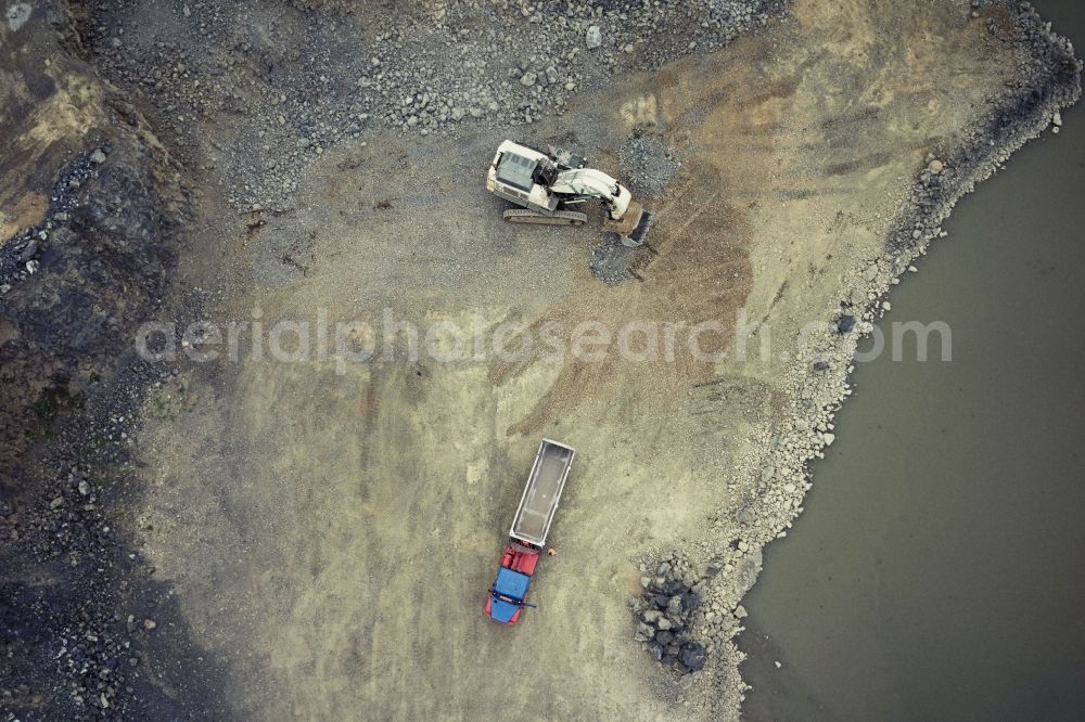 Enspel from above - Quarry Mountain Restricted in Enspel in the state Rhineland-Palatinate