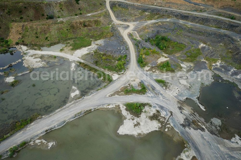 Aerial image Enspel - Quarry Mountain Restricted in Enspel in the state Rhineland-Palatinate