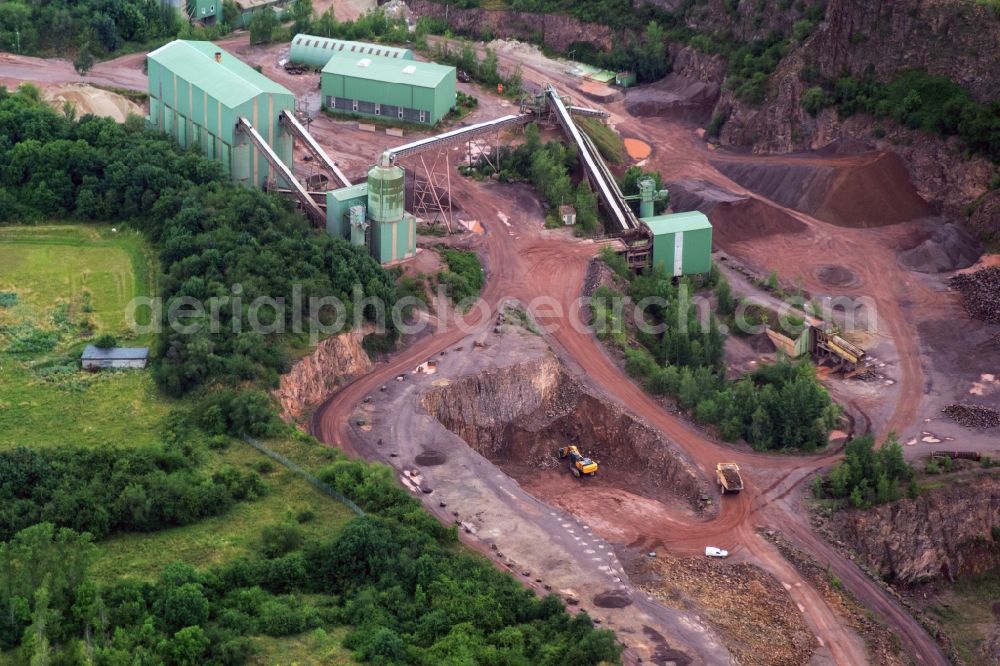 Petersberg from the bird's eye view: Quarry in Petersberg in the state of Saxony-Anhalt