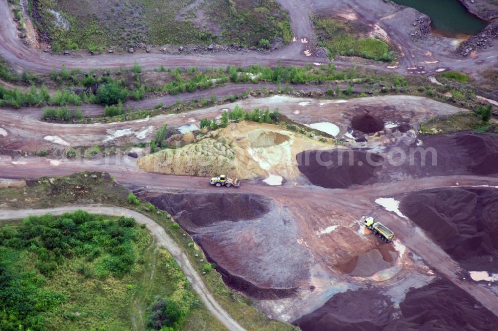 Aerial image Petersberg - Quarry in Petersberg in the state of Saxony-Anhalt