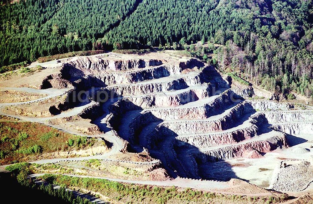 Aerial photograph Thüringen / nördlich von Bad Salzungen - 20.09.2003 Steinbruch nördlich von Bad Salzungen/ Thüringen