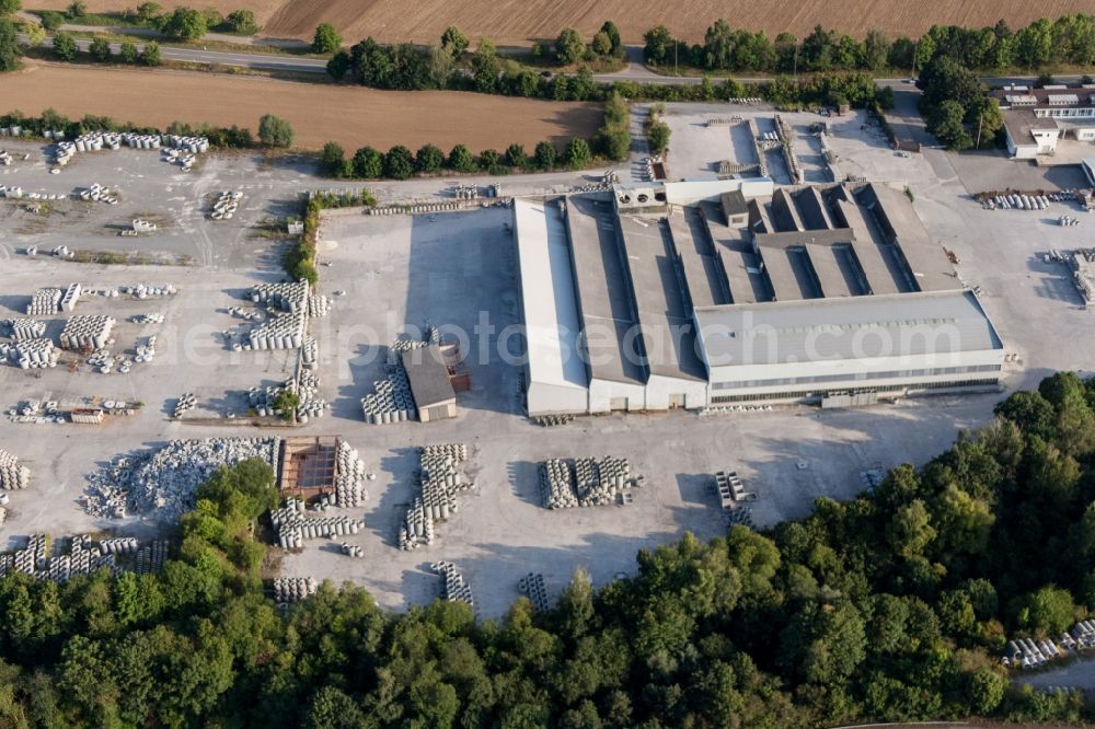 Sindelfingen from above - Quarry for the mining and handling of gravel and split in Sindelfingen in the state Baden-Wurttemberg, Germany