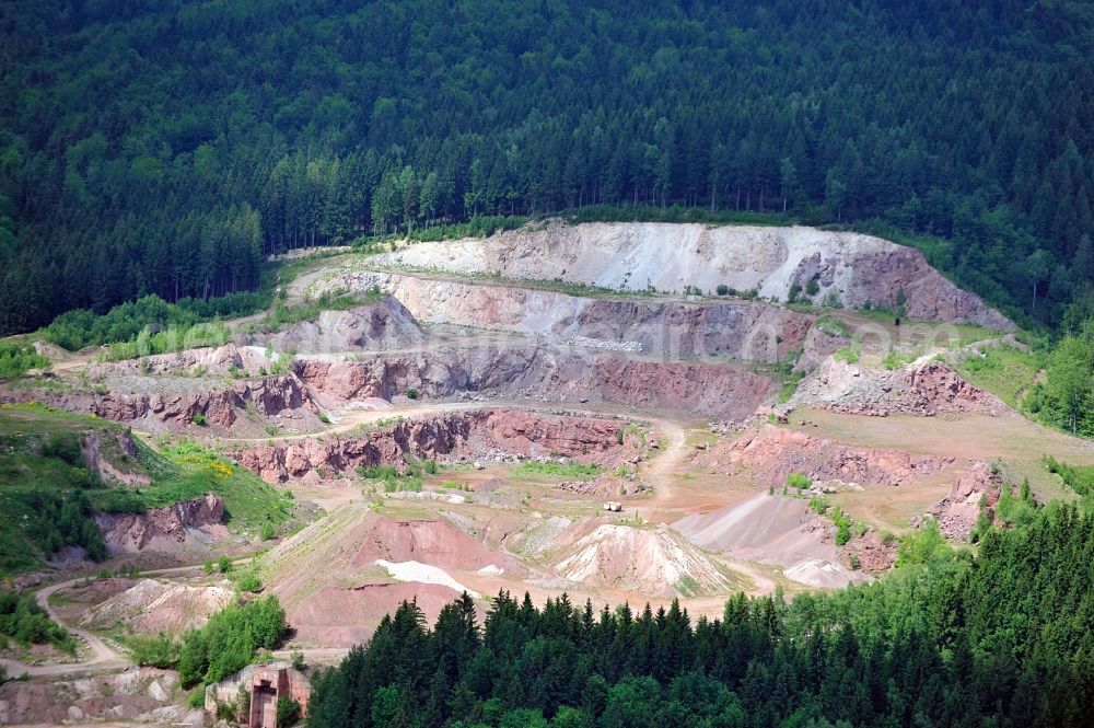 Sankt Kilian from the bird's eye view: Quarry Wettersberg near St. Kilian in Thuringia