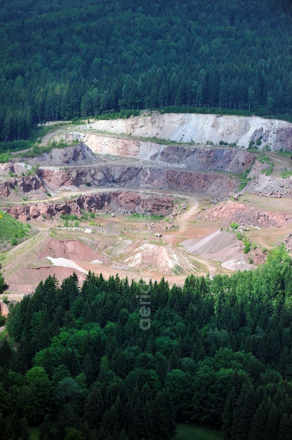 Aerial image Sankt Kilian - Quarry Wettersberg near St. Kilian in Thuringia