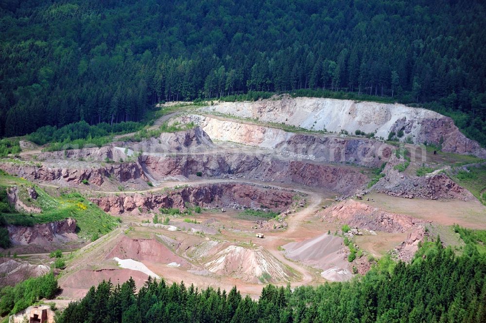 Aerial photograph Sankt Kilian - Quarry Wettersberg near St. Kilian in Thuringia