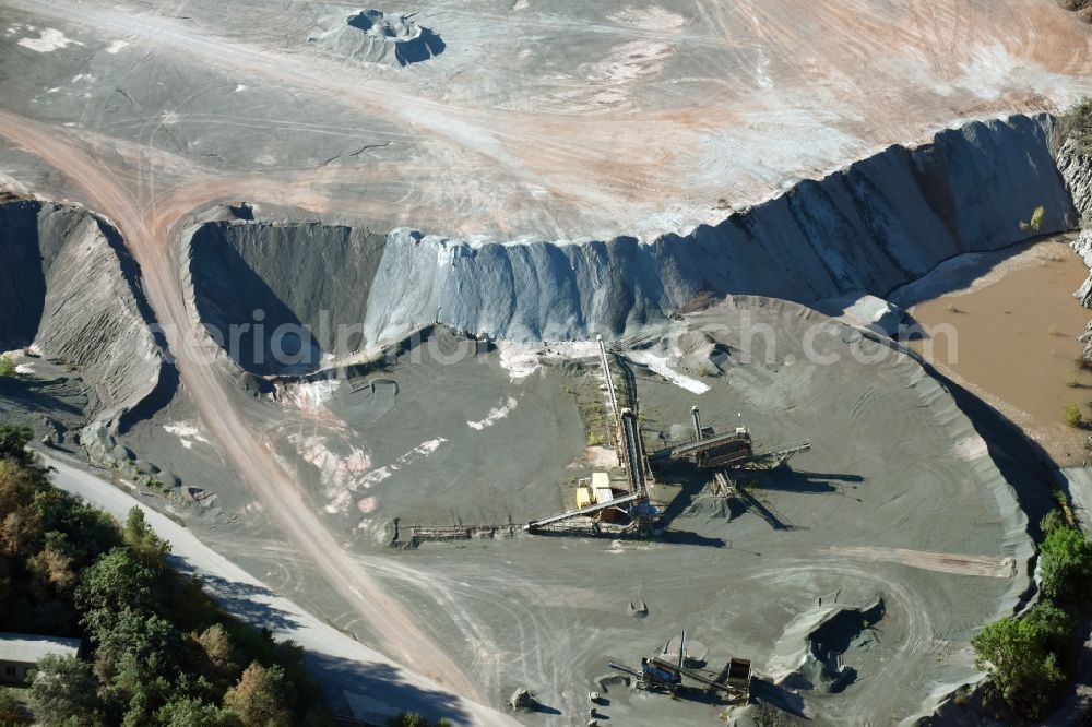 Aerial image Bodendorf - Quarry for the mining and handling of Mineralien in Bodendorf in the state Saxony-Anhalt