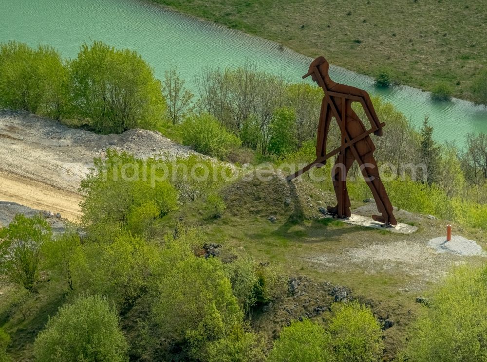 Aerial image Brilon - Quarry for the mining and handling of of Rheinkalk Messinghausen GmbH & Co. KG in Brilon in the state North Rhine-Westphalia, Germany