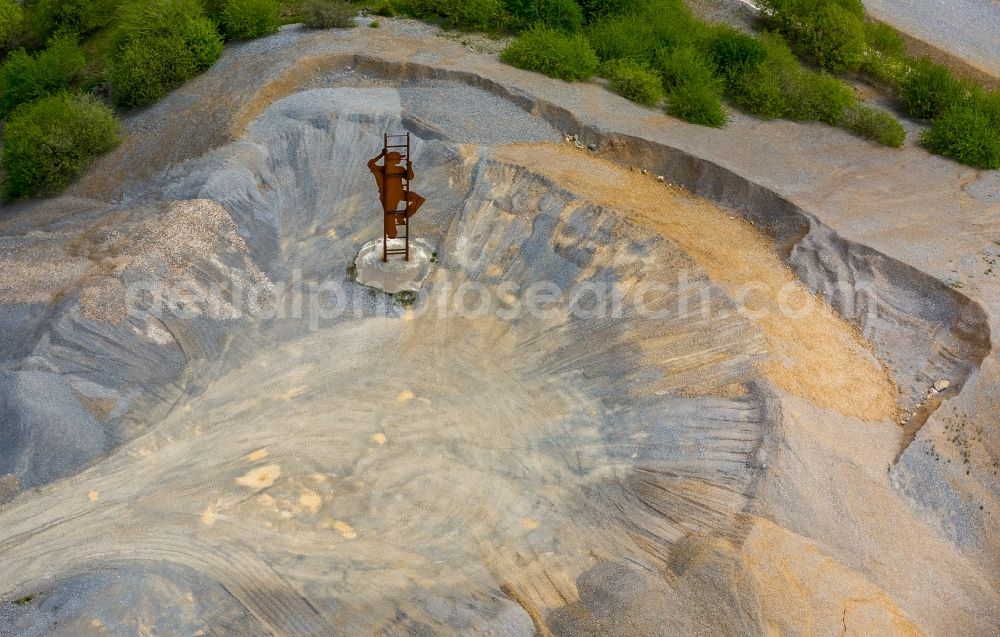 Brilon from the bird's eye view: Quarry for the mining and handling of of Rheinkalk Messinghausen GmbH & Co. KG in Brilon in the state North Rhine-Westphalia, Germany