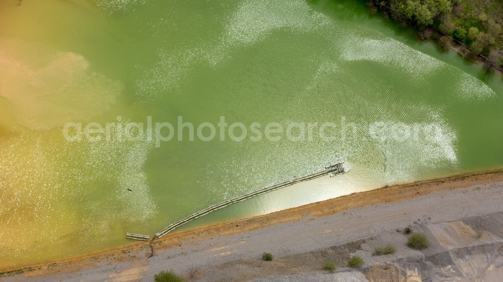 Brilon from above - Quarry for the mining and handling of of Rheinkalk Messinghausen GmbH & Co. KG in Brilon in the state North Rhine-Westphalia, Germany