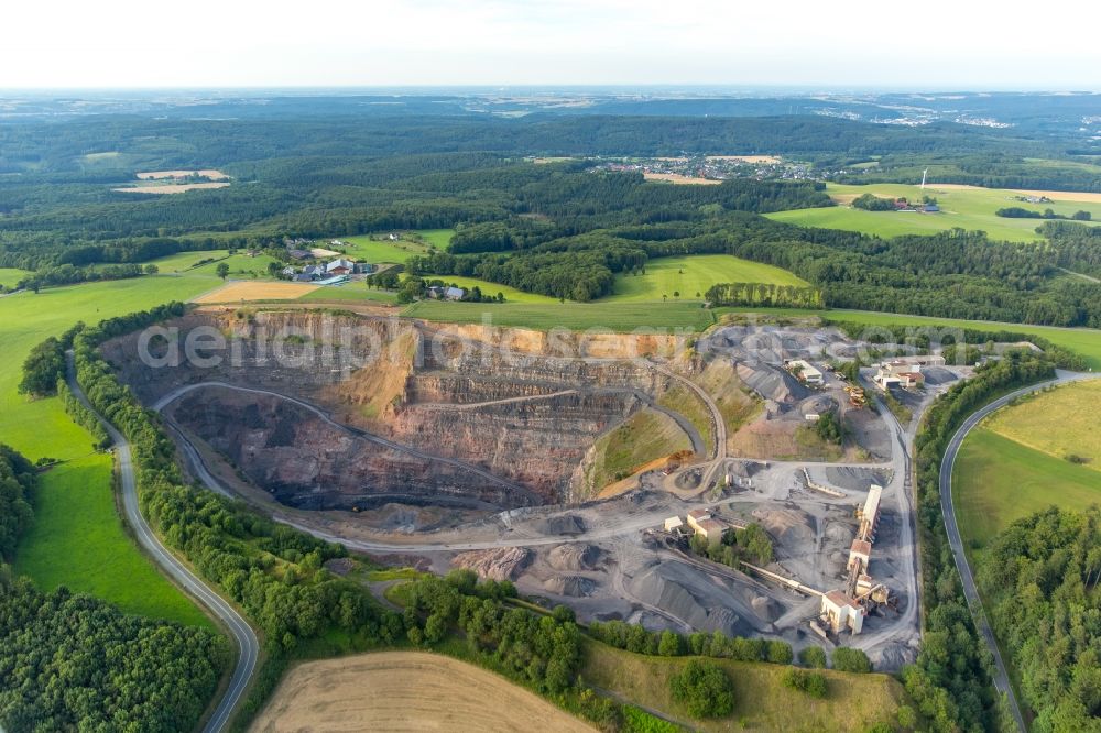 Aerial photograph Arnsberg - Quarry in Arnsberg in the state North Rhine-Westphalia