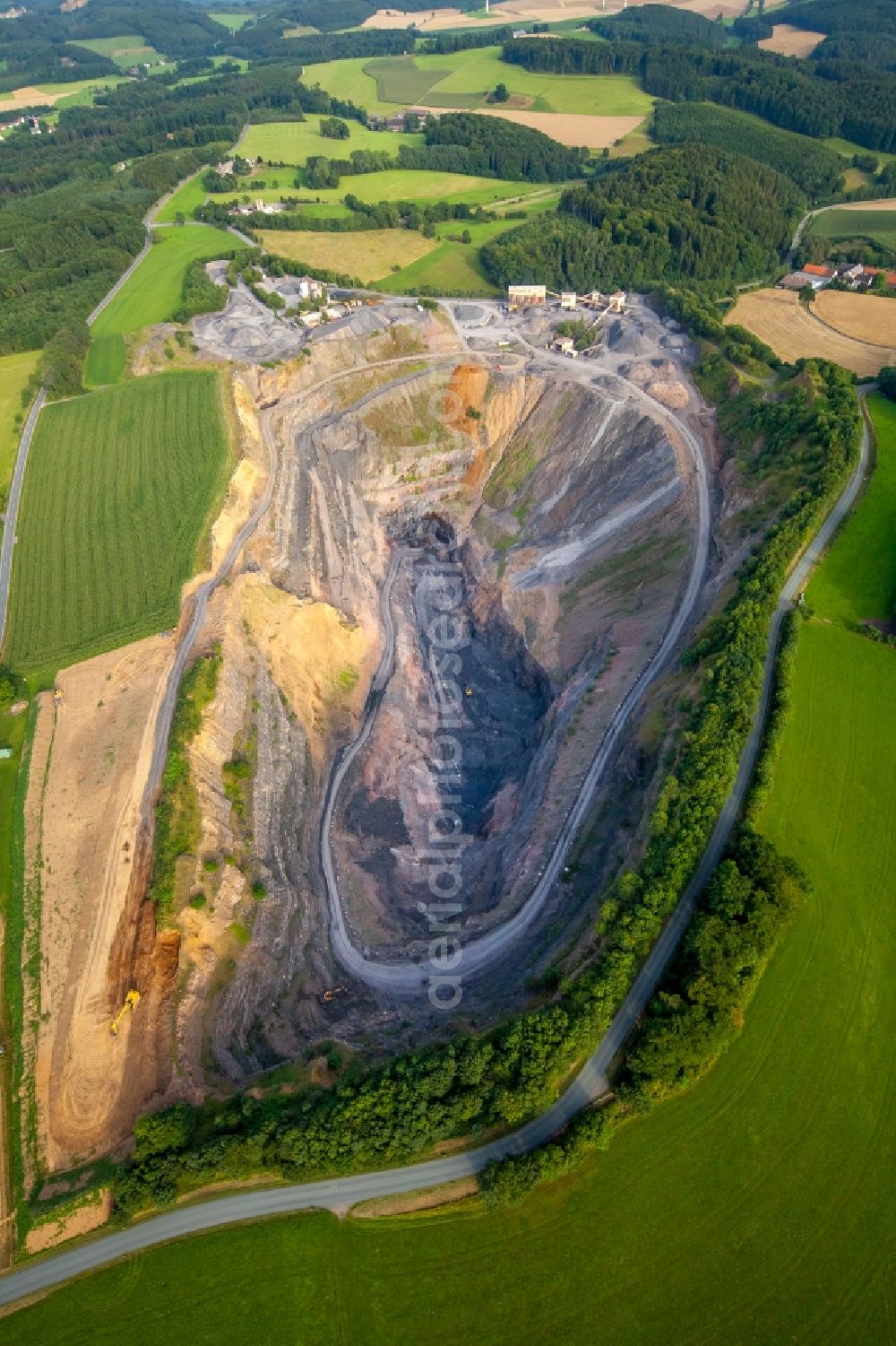 Arnsberg from above - Quarry in Arnsberg in the state North Rhine-Westphalia