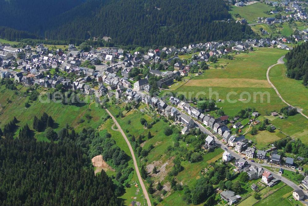 Steinheid (Thüringen) from above - Steinheid im Thüringer Wald