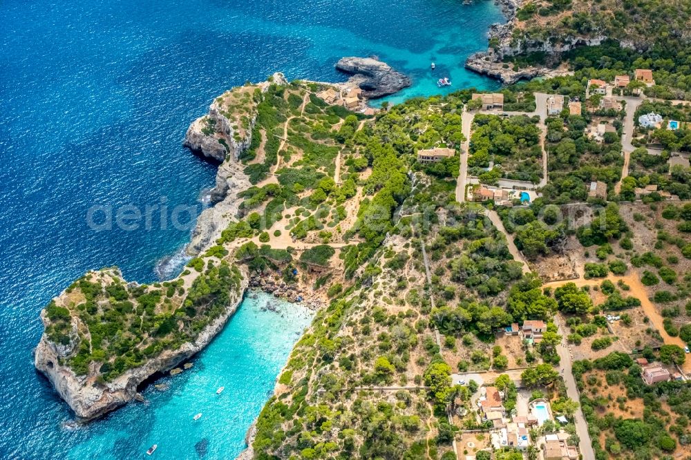 Aerial image Cap des Moro - Stony beach landscape on the coast CalA