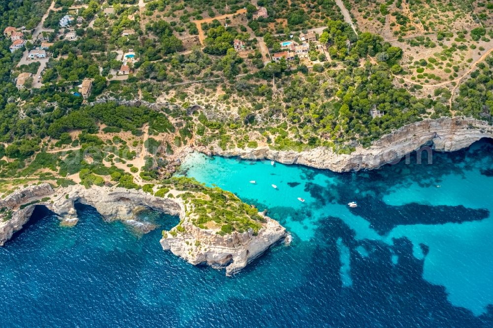 Cap des Moro from above - Stony beach landscape on the coast CalA