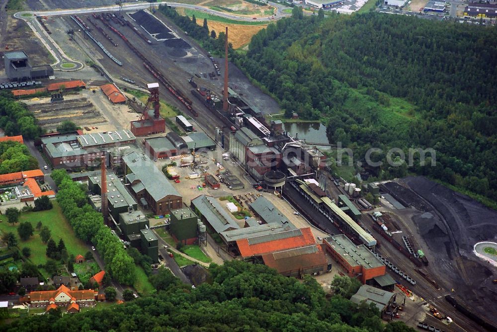 Hückelhoven from above - Site of the coal and anthracite coal mine in Sophia-Jacoba Hueckelhoven in the state of North Rhine-Westphalia