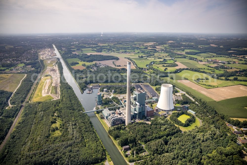 Aerial image Bergkamen - Power plant of STEAG in Bergkamen in the state North Rhine-Westphalia, Germany