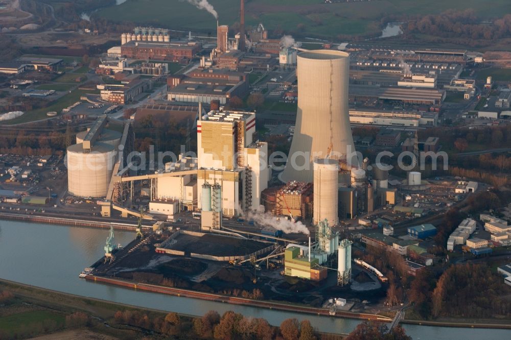 Aerial photograph Lünen - Coal power plant of Trianel Kohlekraftwerk GmbH & Co. KG in Lippholthausen district in Luenen in North Rhine-Westphalia