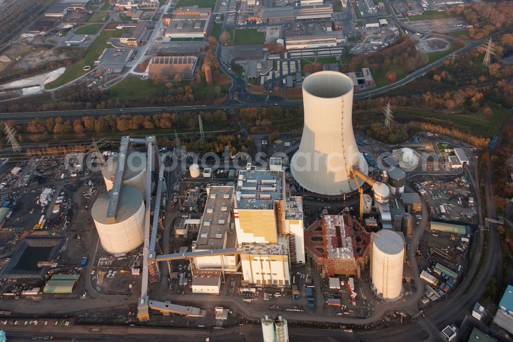 Aerial photograph Lünen - Coal power plant of Trianel Kohlekraftwerk GmbH & Co. KG in Lippholthausen district in Luenen in North Rhine-Westphalia