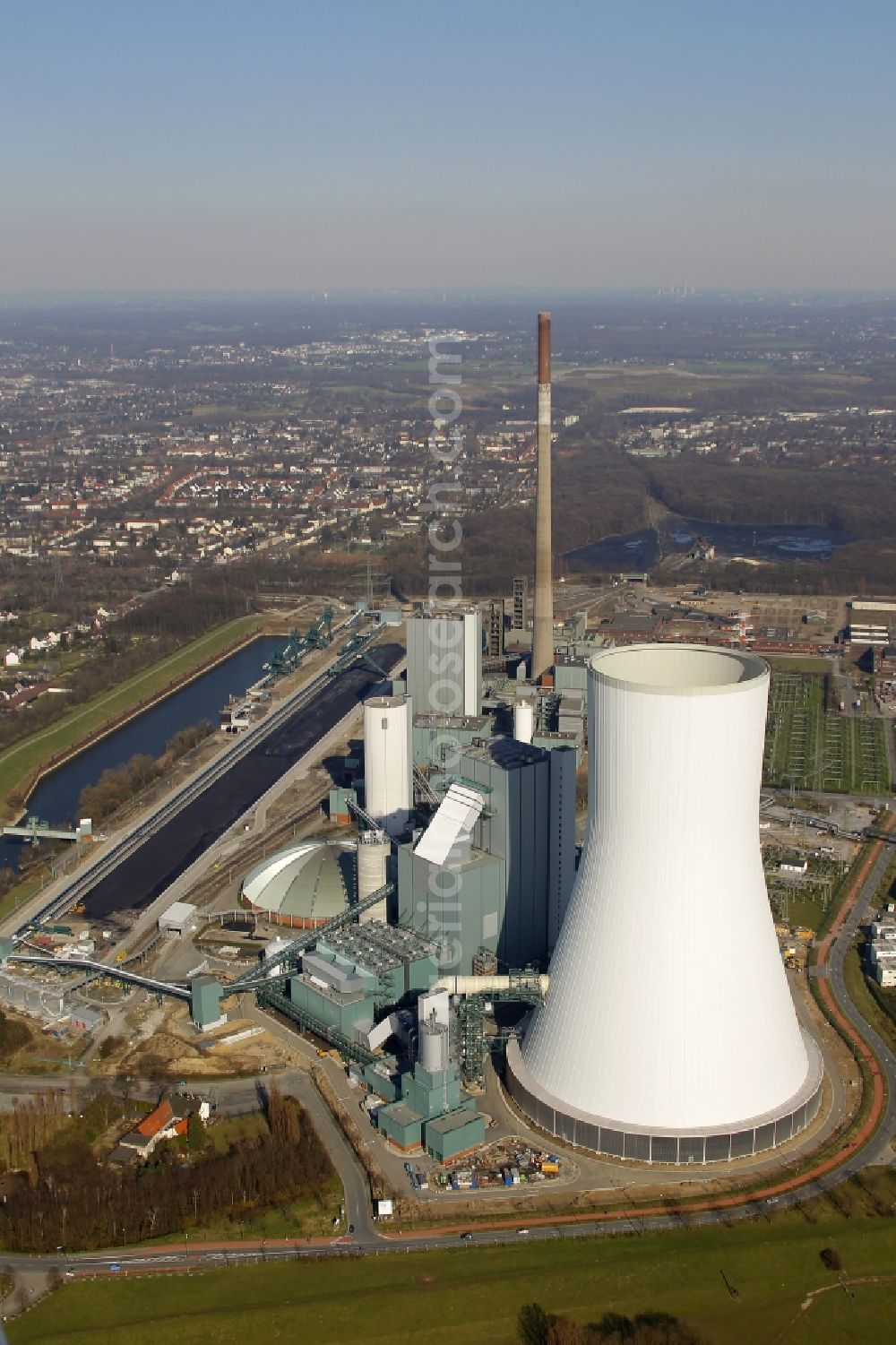 Duisburg Walsum from above - Coal Power Plant Walsum on the banks of the Rhine in Duisburg in North Rhine-Westphalia