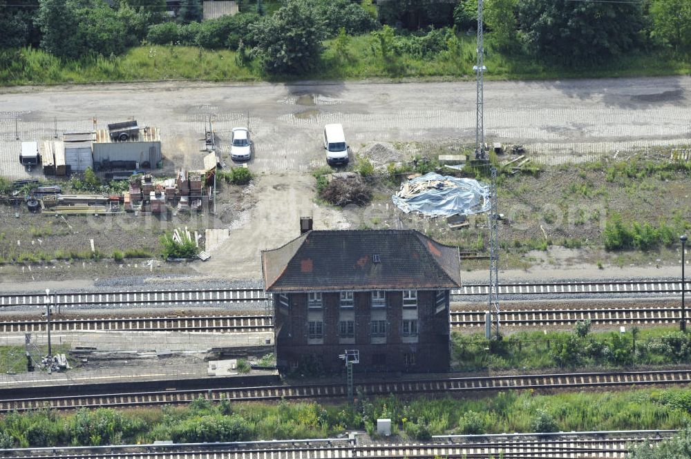 Aerial photograph Bernau - Switching station of the train station of Bernau. The station was opened in 1842