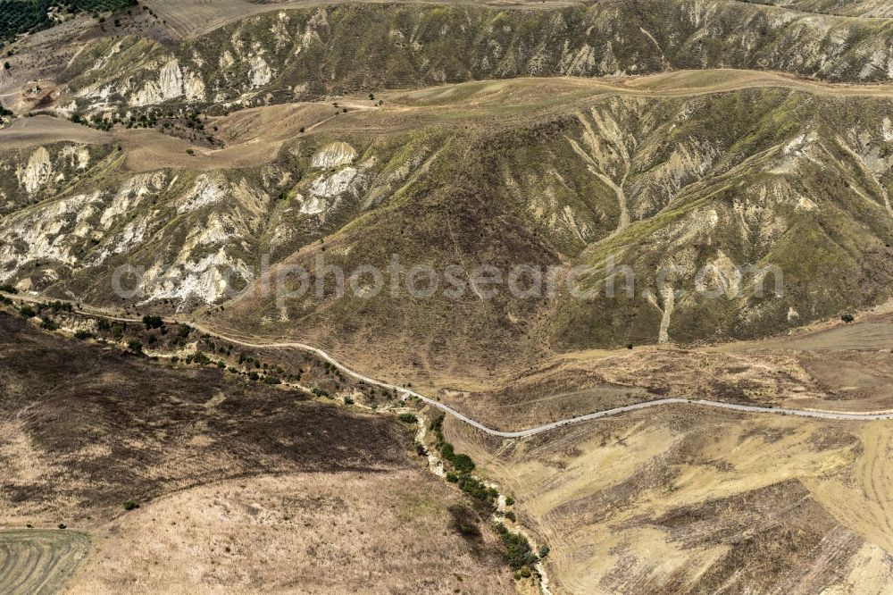 Basilikata from the bird's eye view: Steppe landscape in Basilikata in Italy