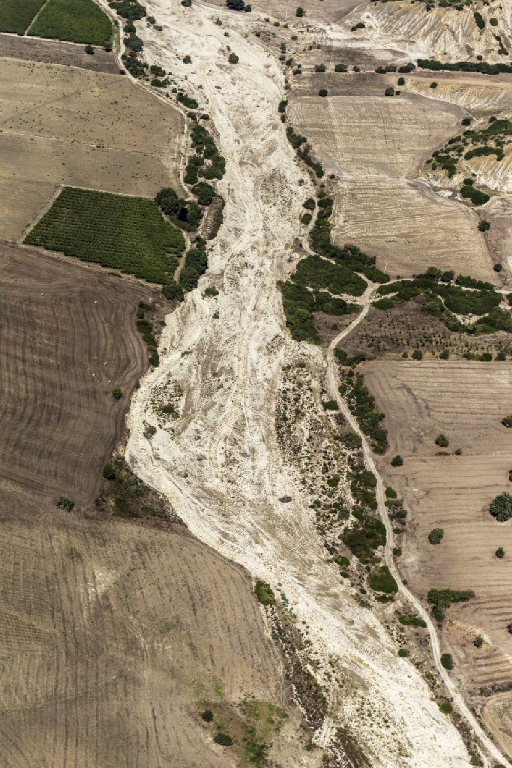 Basilikata from above - Steppe landscape in Basilikata in Italy