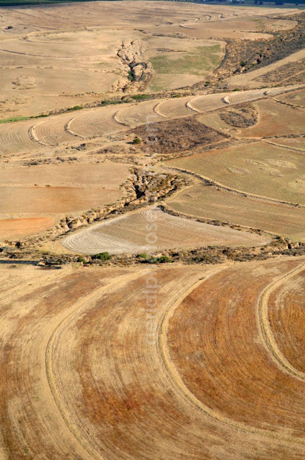 Durbanville from the bird's eye view: Blick auf Landschaften / Steppe, nordwestlich von Durbanville / Südafrika. View of steppes in the northwest of Durbanville / South Africa.