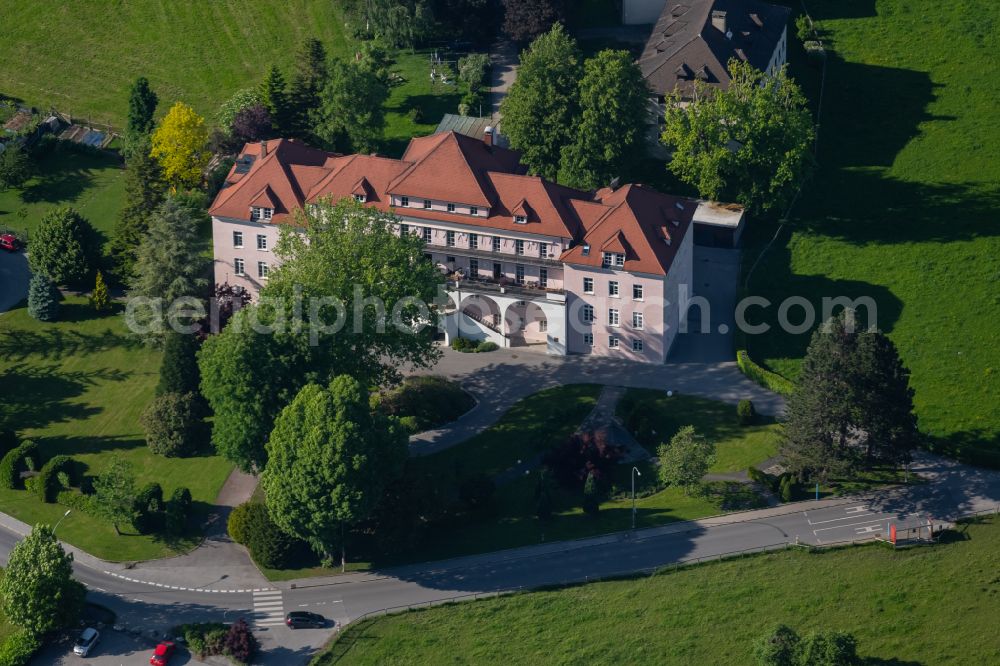 Bregenz from above - Life care of hospice Hospiz Vorarlberg in Bregenz at Bodensee in Vorarlberg, Austria