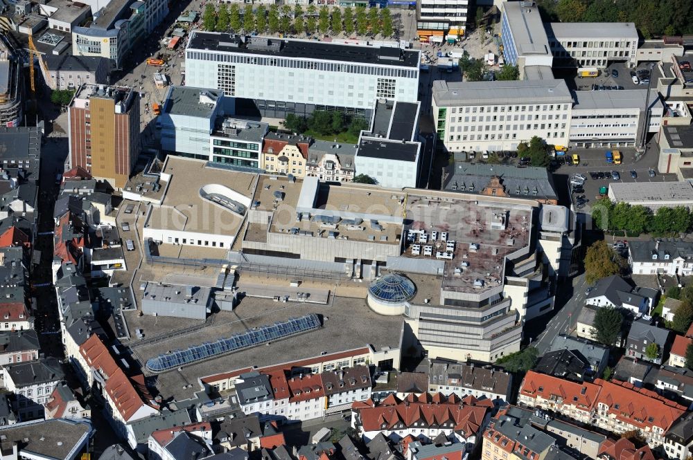 Aerial photograph Lüdenscheid - View of the shopping mall Stern Center in Lüdenscheid in the state North Rhine-Westphalia. The centre is located in the inner city of Lüdenscheid