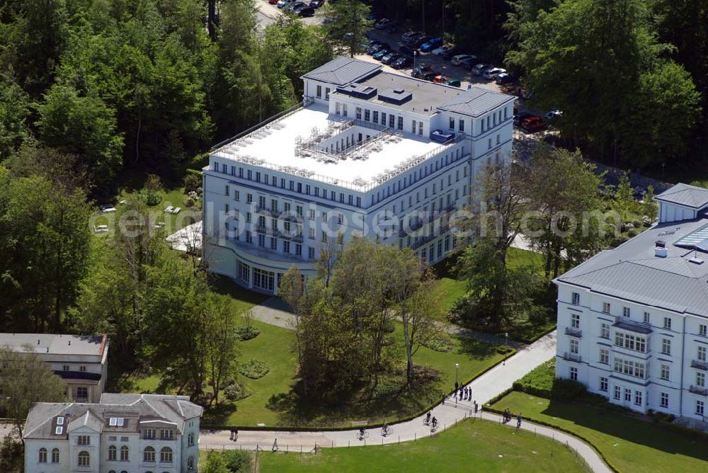 Aerial image Heiligendamm - Blick auf das Areal des Sperrgürtels Heiligendamm zum G8 Gipfeltreffen aus 2500 Meter Höhe