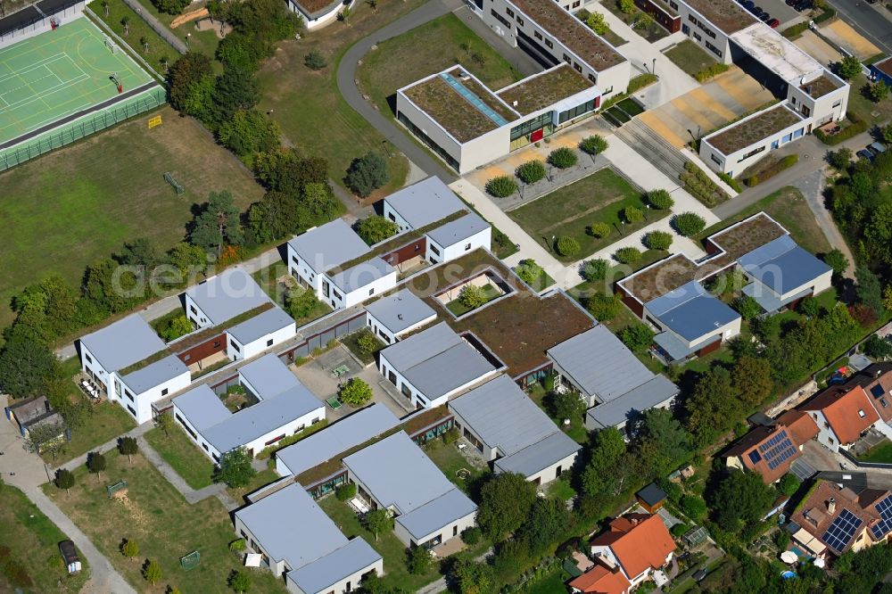 Würzburg from above - Home for disabled people and workshop Assisted Living Stiftung Hoer-Sprachfoerderung in the district Heuchelhof in Wuerzburg in the state Bavaria, Germany