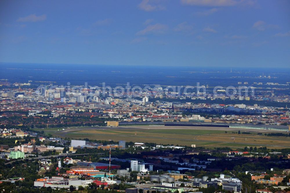 Berlin Tempelhof from the bird's eye view: View of the disused airport Berlin - Tempelhof