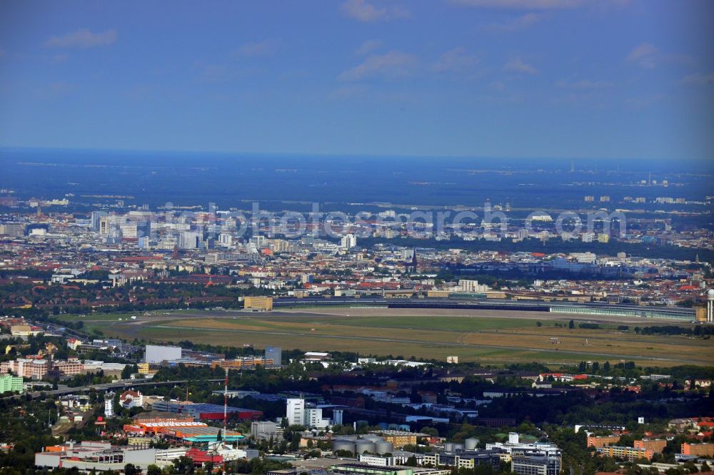 Aerial image Berlin Tempelhof - View of the disused airport Berlin - Tempelhof