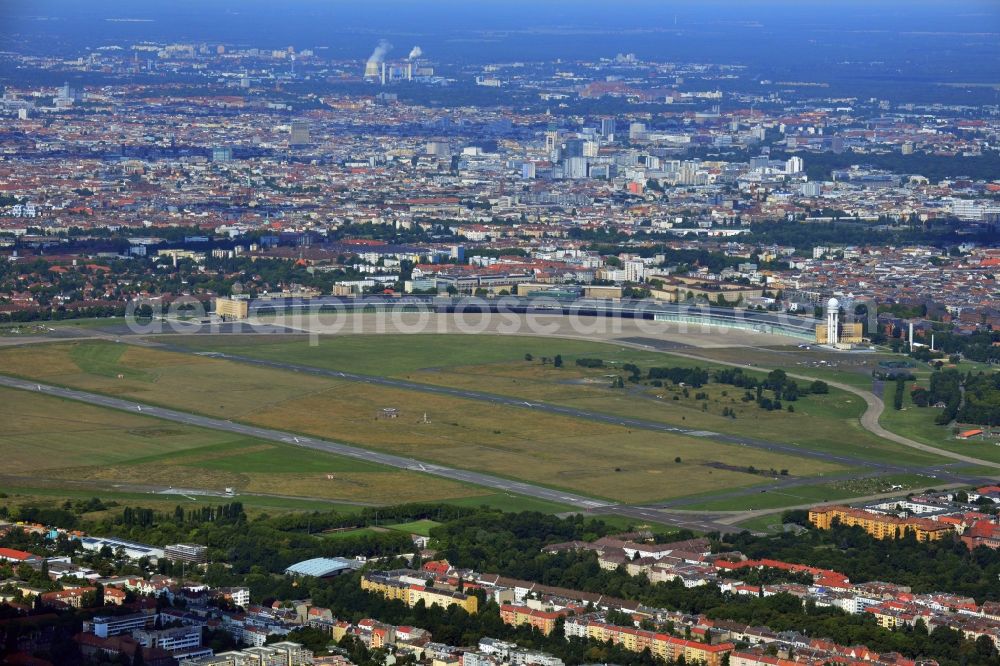 Berlin Tempelhof from above - View of the disused airport Berlin - Tempelhof