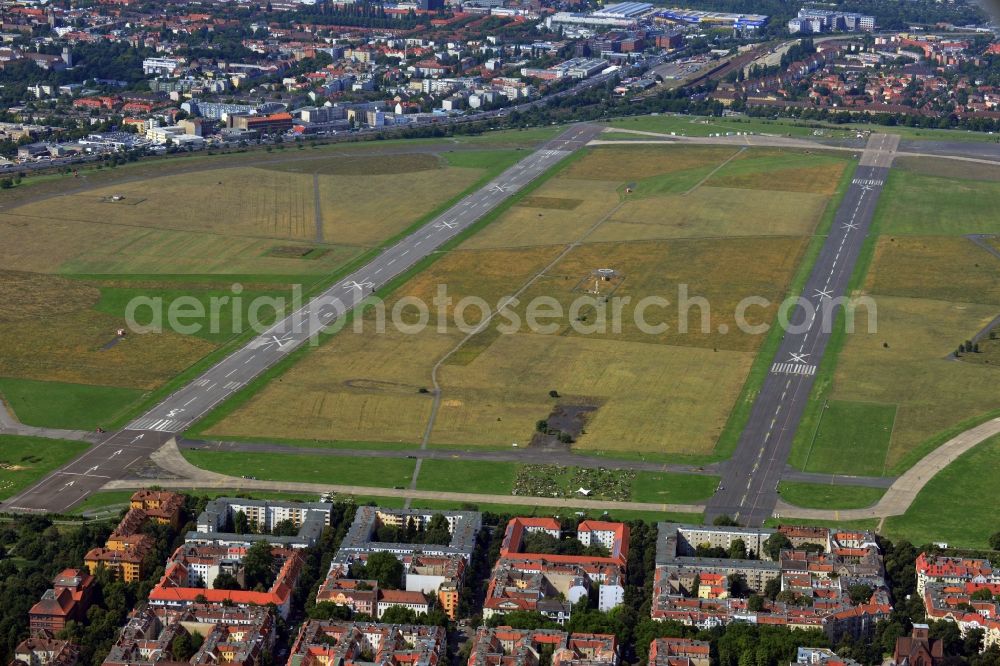 Aerial image Berlin Tempelhof - View of the disused airport Berlin - Tempelhof