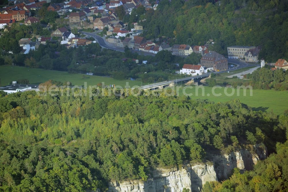 Aerial image Nebra (Unstrut) - Unused renatured quarry near Nebra (Unstrut) in the state Saxony-Anhalt