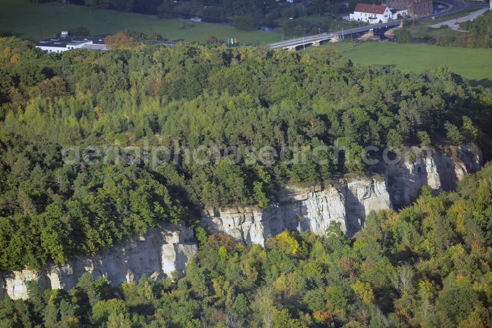 Aerial photograph Nebra (Unstrut) - Unused renatured quarry near Nebra (Unstrut) in the state Saxony-Anhalt