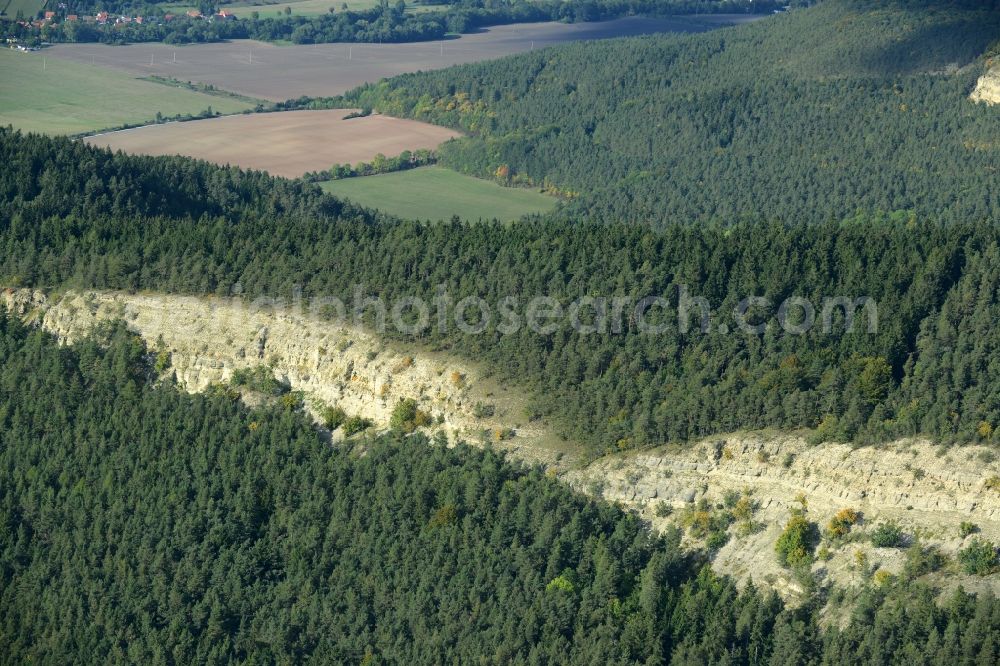 Aerial photograph Wipfratal - Unused renatured quarry Ziegenried in Wipfratal in the state Thuringia