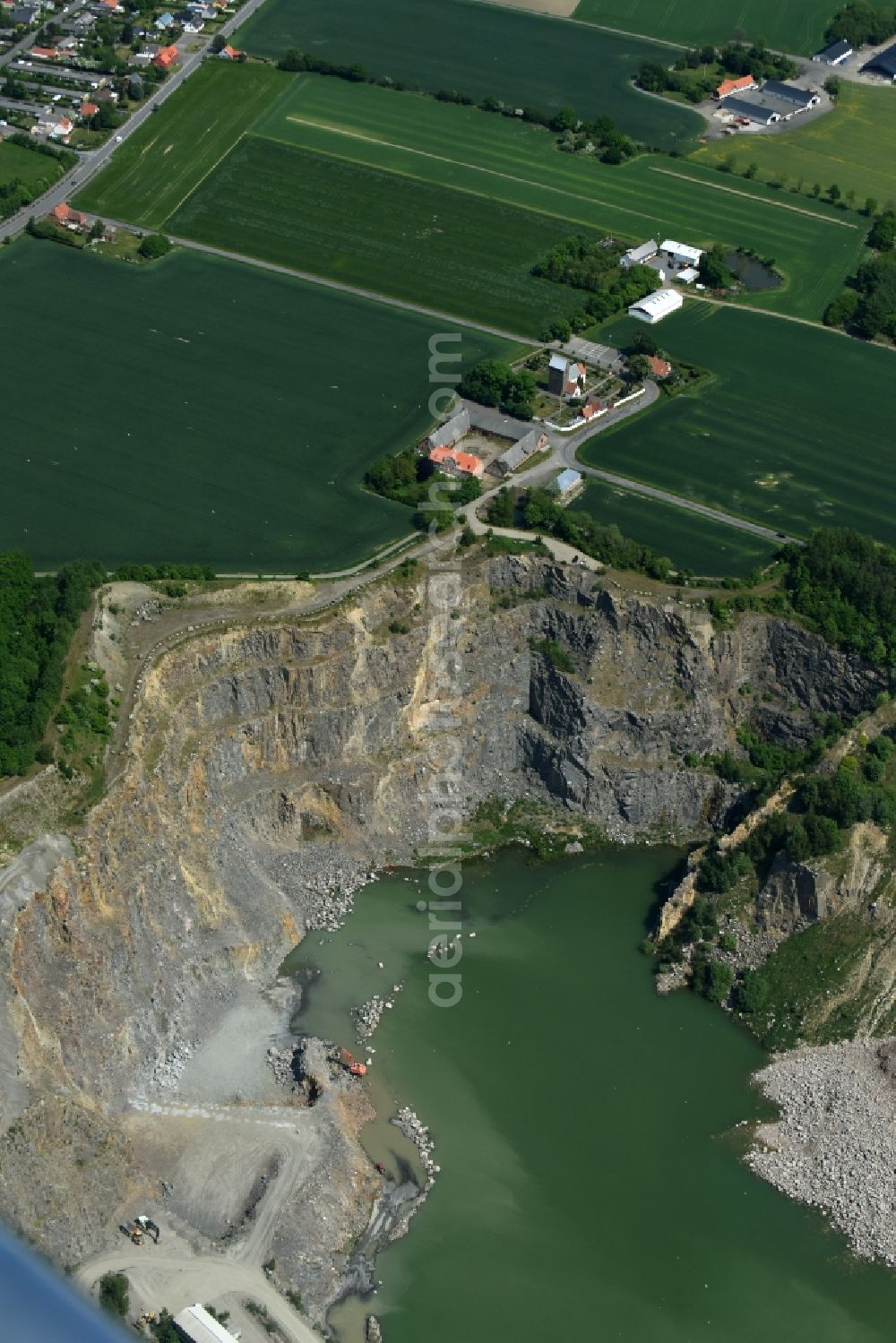 Aerial photograph Ronne - Insel Bornholm - Unused renatured quarry Snorrebakken - Stavelund in Ronne - Bornholm Island in Region Hovedstaden, Denmark