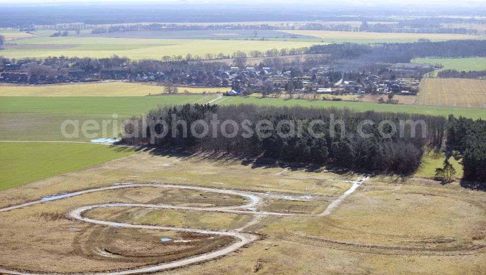 Altlandsberg OT Wegendorf from the bird's eye view: Dirt track Wegendorf, on which the Stockcar national championship Berlin Brandenburg takes place annually