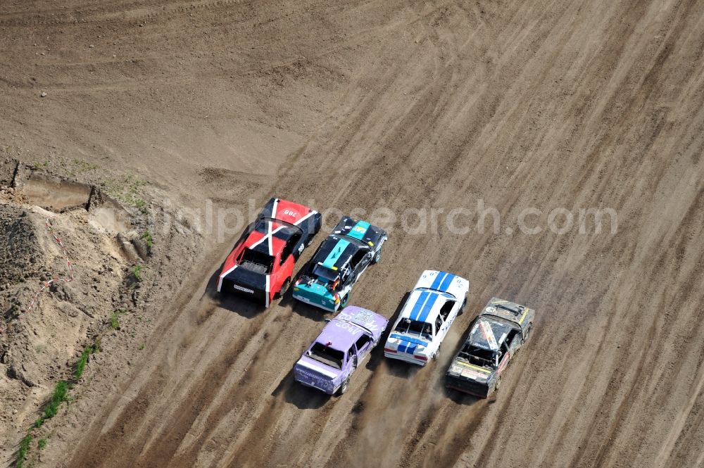 Aerial photograph Altlandsberg OT Wegendorf - Dirt track Wegendorf, on which the Stockcar national championship Berlin Brandenburg takes place annually