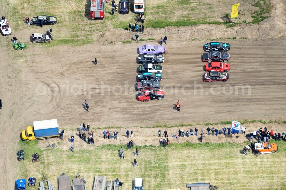 Aerial image Altlandsberg OT Wegendorf - Dirt track Wegendorf, on which the Stockcar national championship Berlin Brandenburg takes place annually