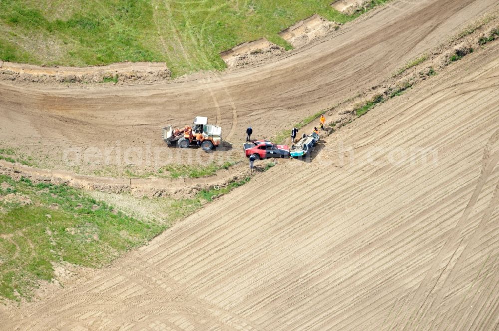 Altlandsberg OT Wegendorf from above - Dirt track Wegendorf, on which the Stockcar national championship Berlin Brandenburg takes place annually