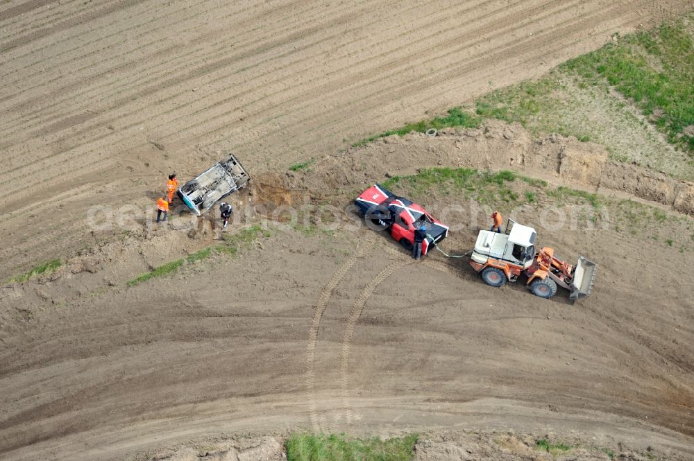 Aerial image Altlandsberg OT Wegendorf - Dirt track Wegendorf, on which the Stockcar national championship Berlin Brandenburg takes place annually