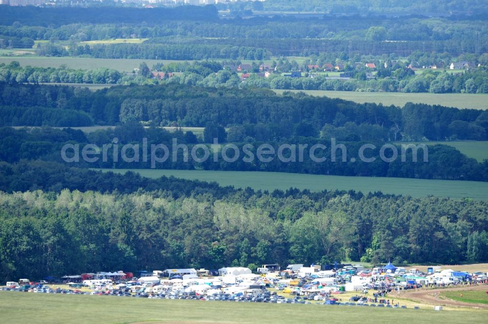 Altlandsberg OT Wegendorf from above - Dirt track Wegendorf, on which the Stockcar national championship Berlin Brandenburg takes place annually