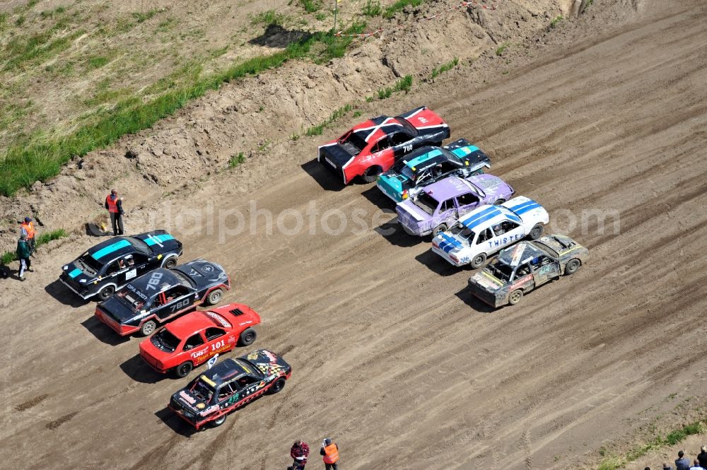 Aerial image Altlandsberg OT Wegendorf - Dirt track Wegendorf, on which the Stockcar national championship Berlin Brandenburg takes place annually