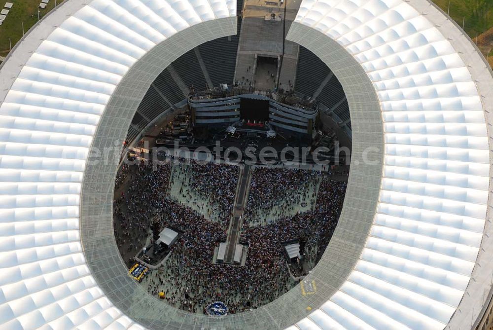 Aerial image Berlin - Charlottenburg - 20:15 MEZ Rolling Stones Konzert im Berliner Olympiastadion