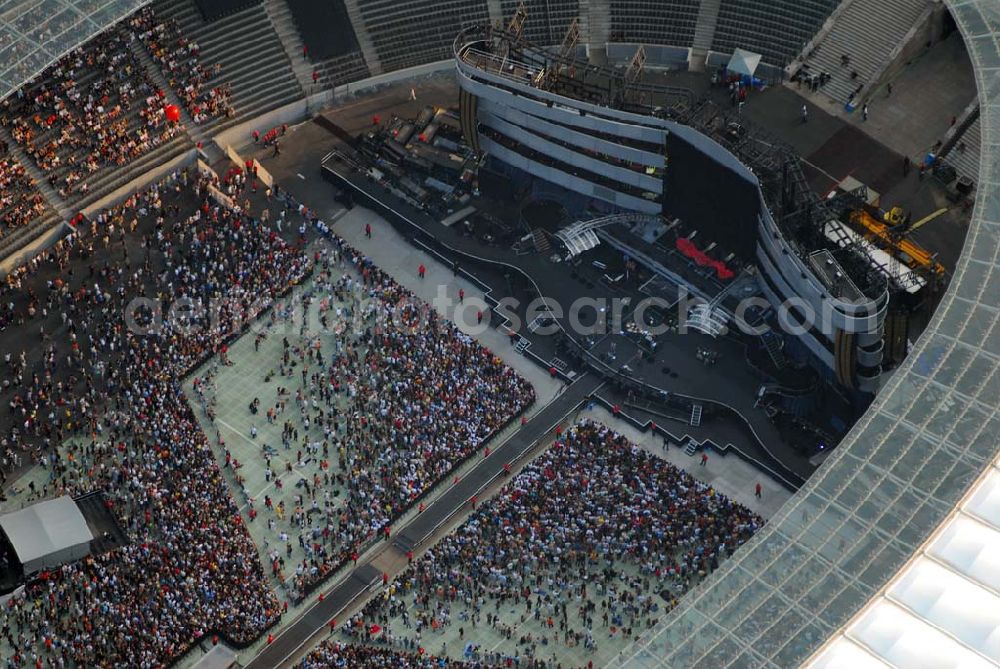 Aerial image Berlin - Charlottenburg - 20:15 MEZ Rolling Stones Konzert im Berliner Olympiastadion